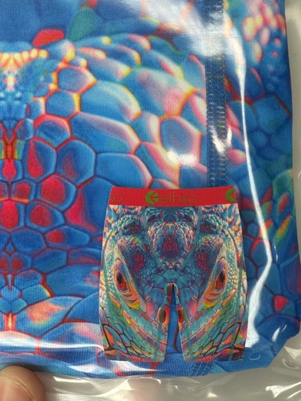Ethika The Staple Reptile Blue Pink Boxer Brief Underwear Mens Size Medium NEW